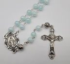 Handmade Blue Miraculous Medal Rosary