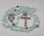 Handmade Blue Miraculous Medal Rosary