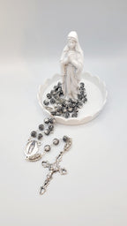 Handmade Our Lady of Guadalupe Rosary with Silver Crucifix