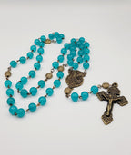 Handmade Antique Bronze St. Michael the Archangel Rosary