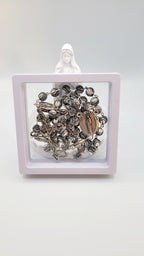 Handmade Our Lady of Guadalupe Rosary with Silver Crucifix