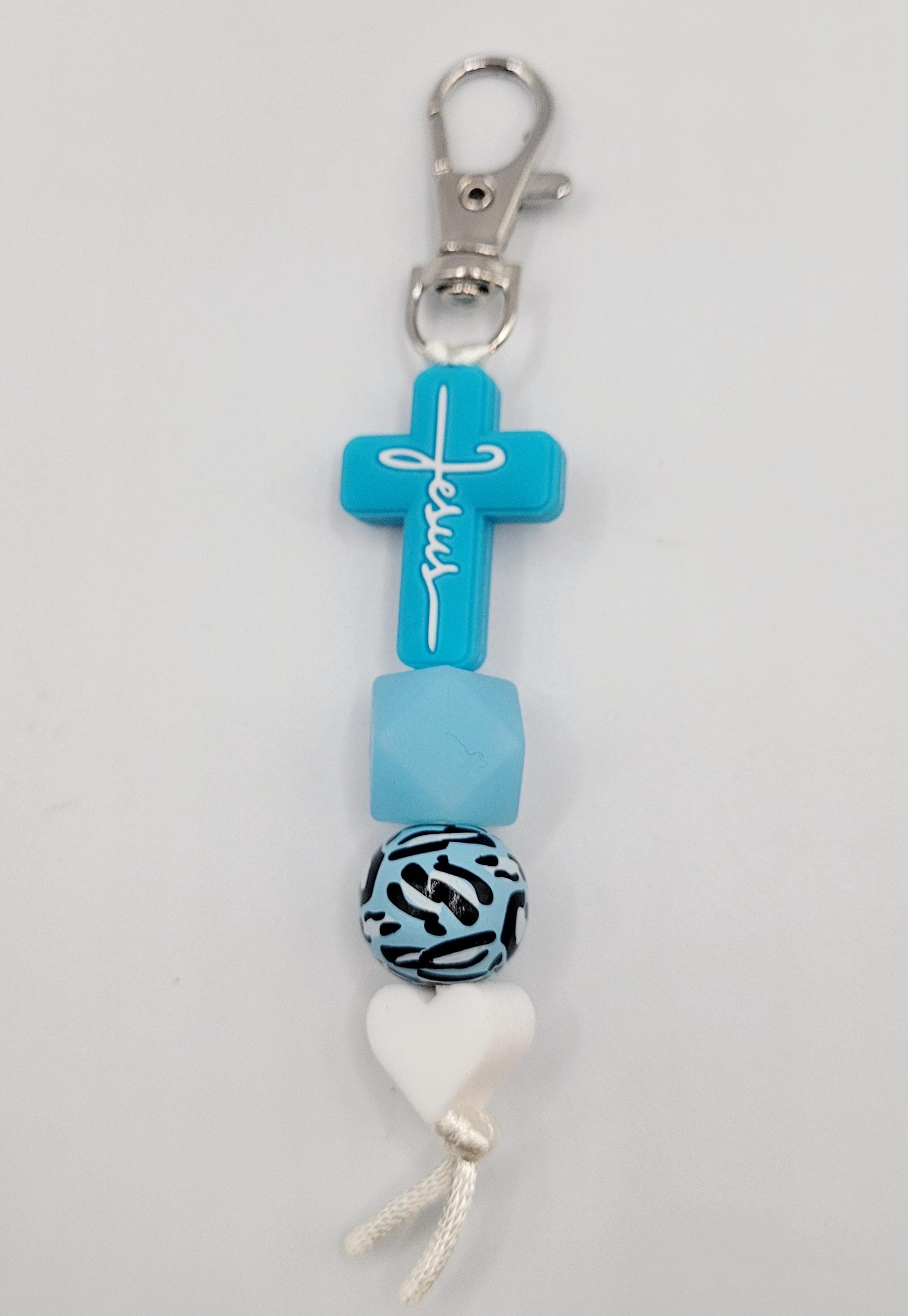 Silicone Jesus Cross Keychain