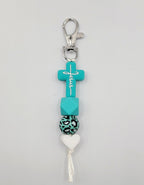 Silicone Jesus Cross Keychain