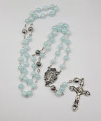 Handmade Blue Miraculous Medal Rosary