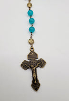 Handmade Antique Bronze St. Michael the Archangel Rosary