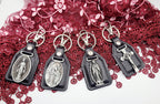 Catholic Medal Leather Keychains