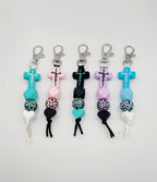 Silicone Jesus Cross Keychain