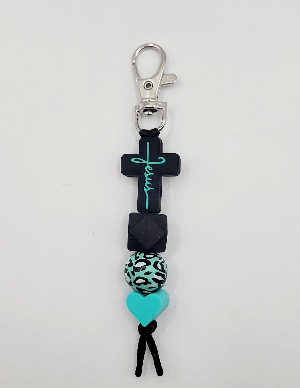 Silicone Jesus Cross Keychain