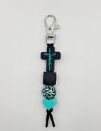 Silicone Jesus Cross Keychain