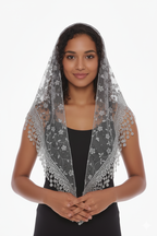 Red Chapel Veil Mantilla