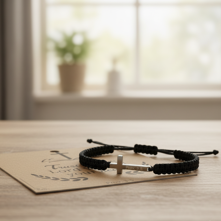 Prov 3:5 Adjustable Cord Bracelet