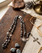 Handmade Miraculous Metal Rosary with display case