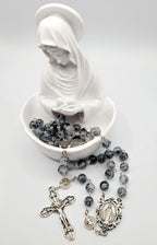 Handmade Miraculous Metal Rosary with display case