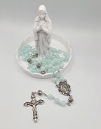 Handmade Blue Miraculous Medal Rosary