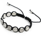 St. Benedict Medal Macrame Bracelet
