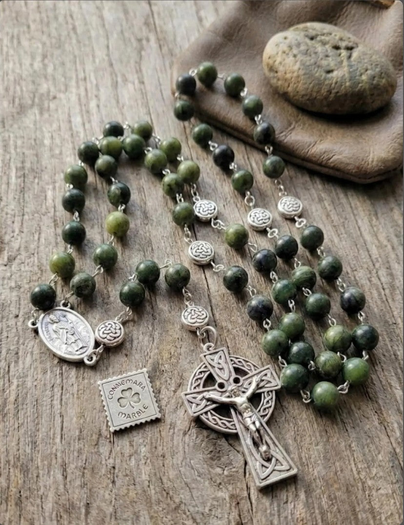 Handcrafted *Genuine* Connemara Marble Rosary