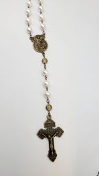 Handmade St. Michael Rosary: Antique Bronze