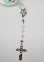 Handmade Blue Miraculous Medal Rosary