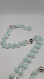 Handmade Blue Miraculous Medal Rosary