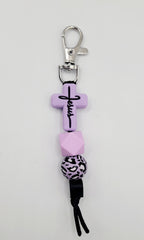 Silicone Jesus Cross Keychain