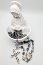 Handmade Miraculous Metal Rosary with display case