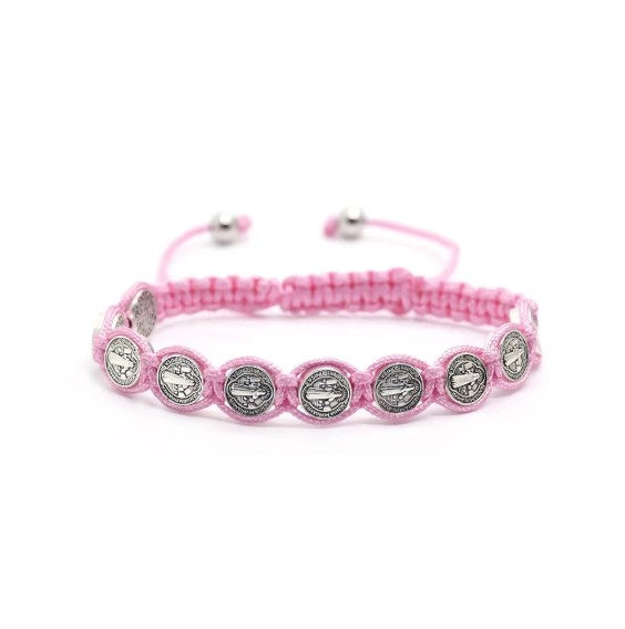 St. Benedict Medal Macrame Bracelet