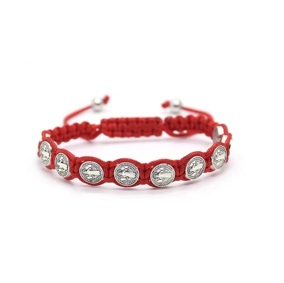 St. Benedict Medal Macrame Bracelet