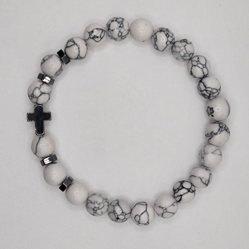 Natural Stone Cross Bracelets