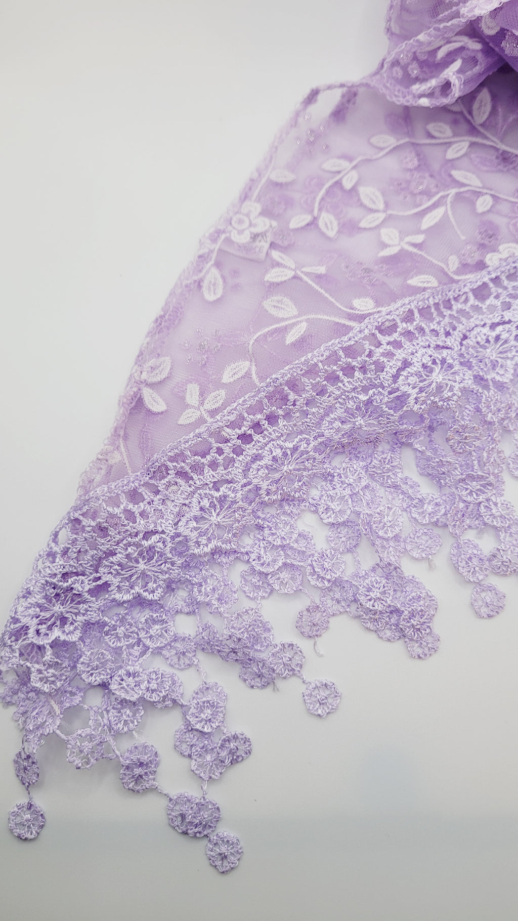 Lavender Lace Chapel Veil - Mantilla