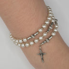 Handcrafted Miraculous Metal Rosary Bracelet