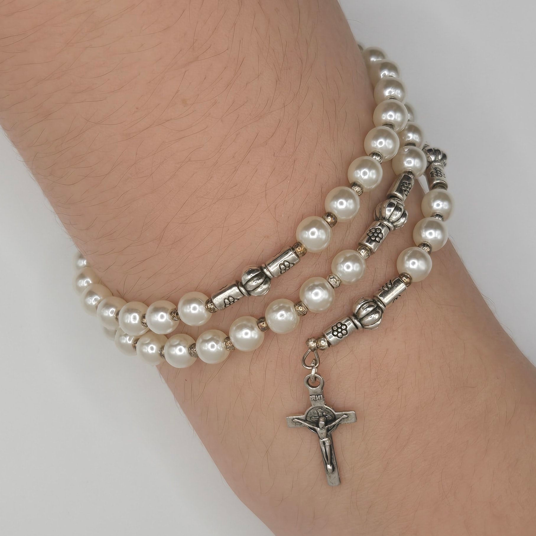 Handcrafted Miraculous Metal Rosary Bracelet