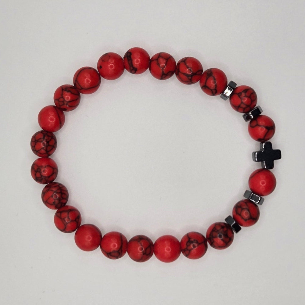 Natural Stone Cross Bracelets