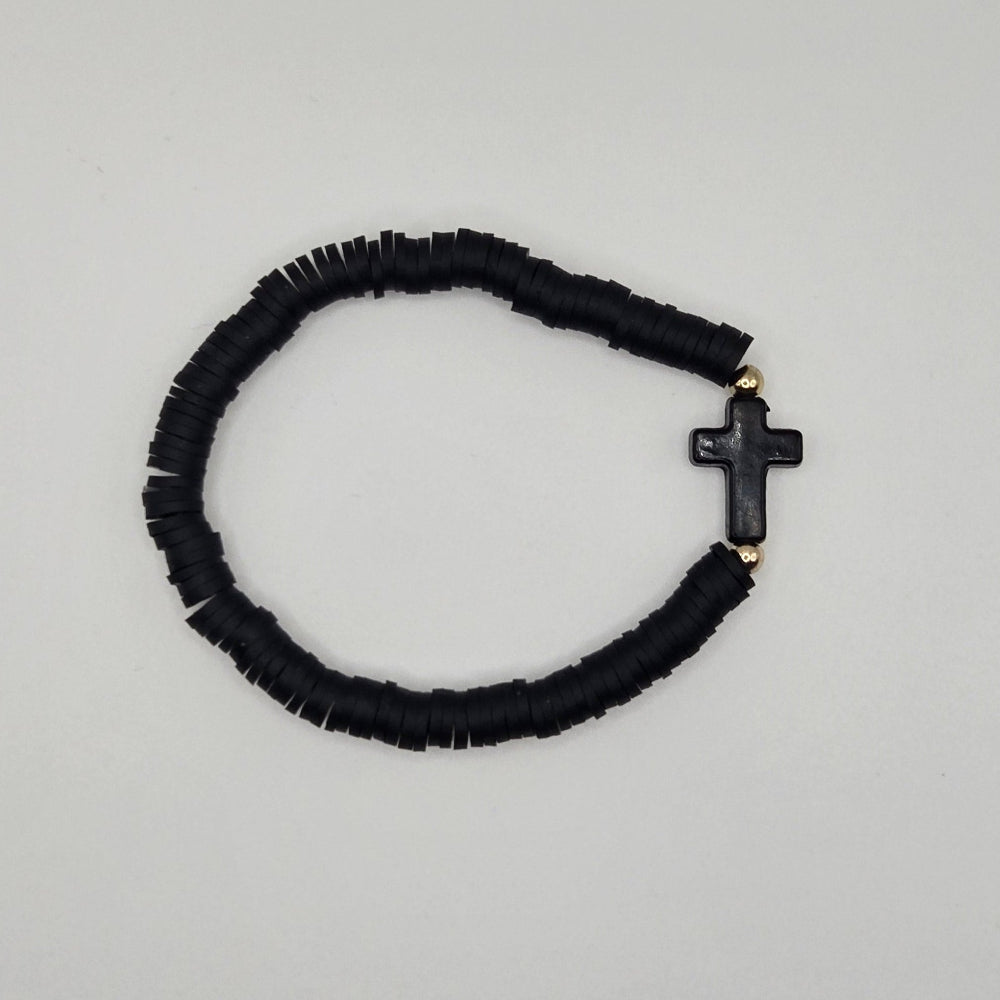 Stackable Polymer Clay Cross Bracelets