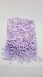 Lavender Lace Chapel Veil - Mantilla
