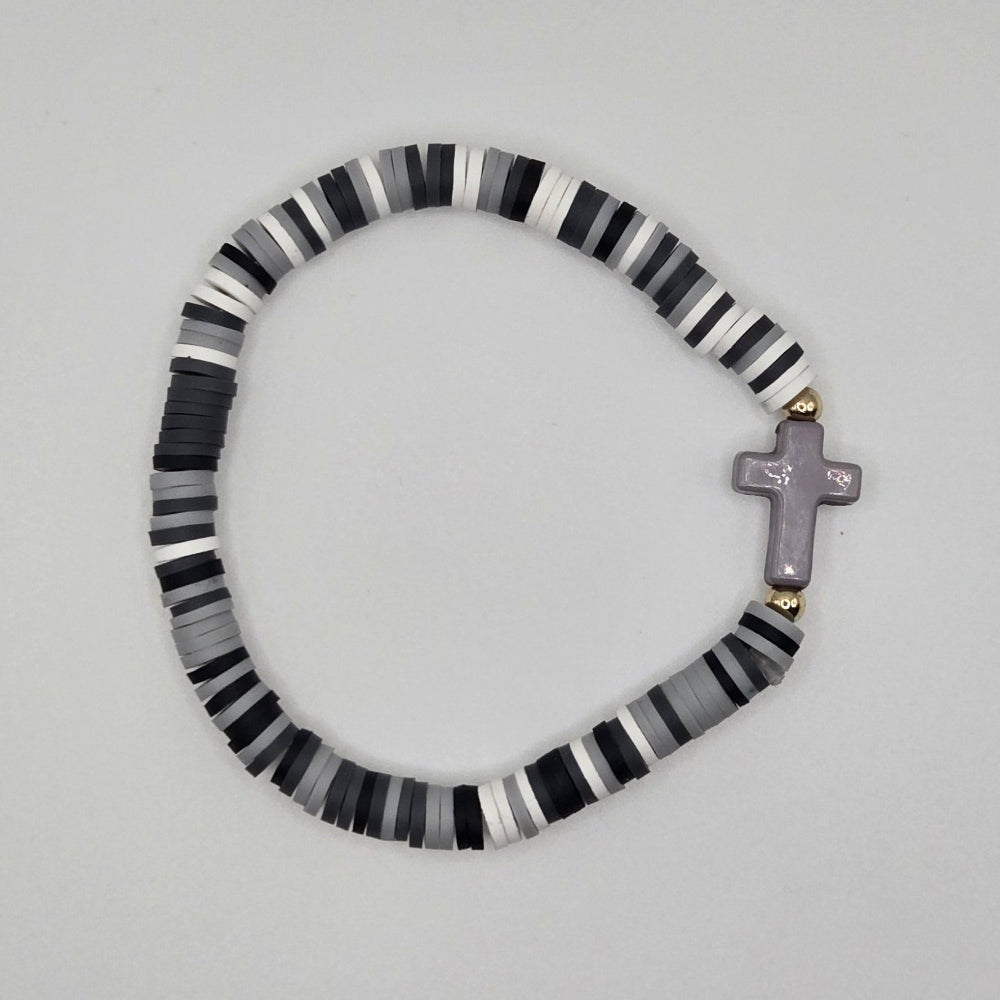 Stackable Polymer Clay Cross Bracelets