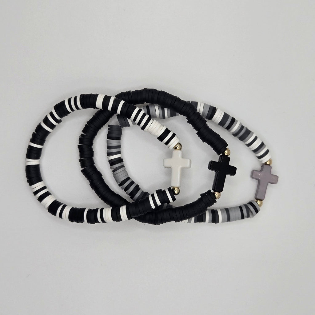 Stackable Polymer Clay Cross Bracelets
