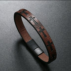 Cross Cuff Bracelet - Magnetic Clasp