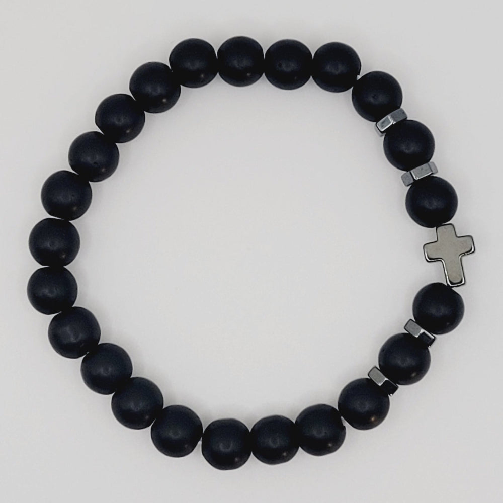 Natural Stone Cross Bracelets