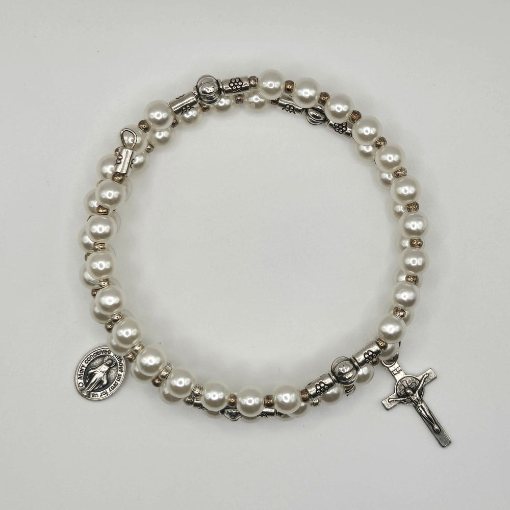 Handcrafted Miraculous Metal Rosary Bracelet