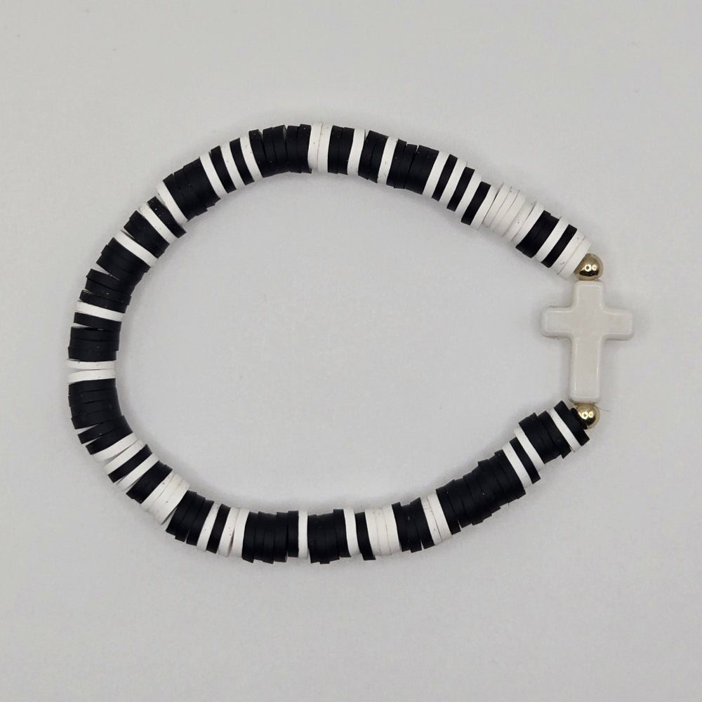 Stackable Polymer Clay Cross Bracelets