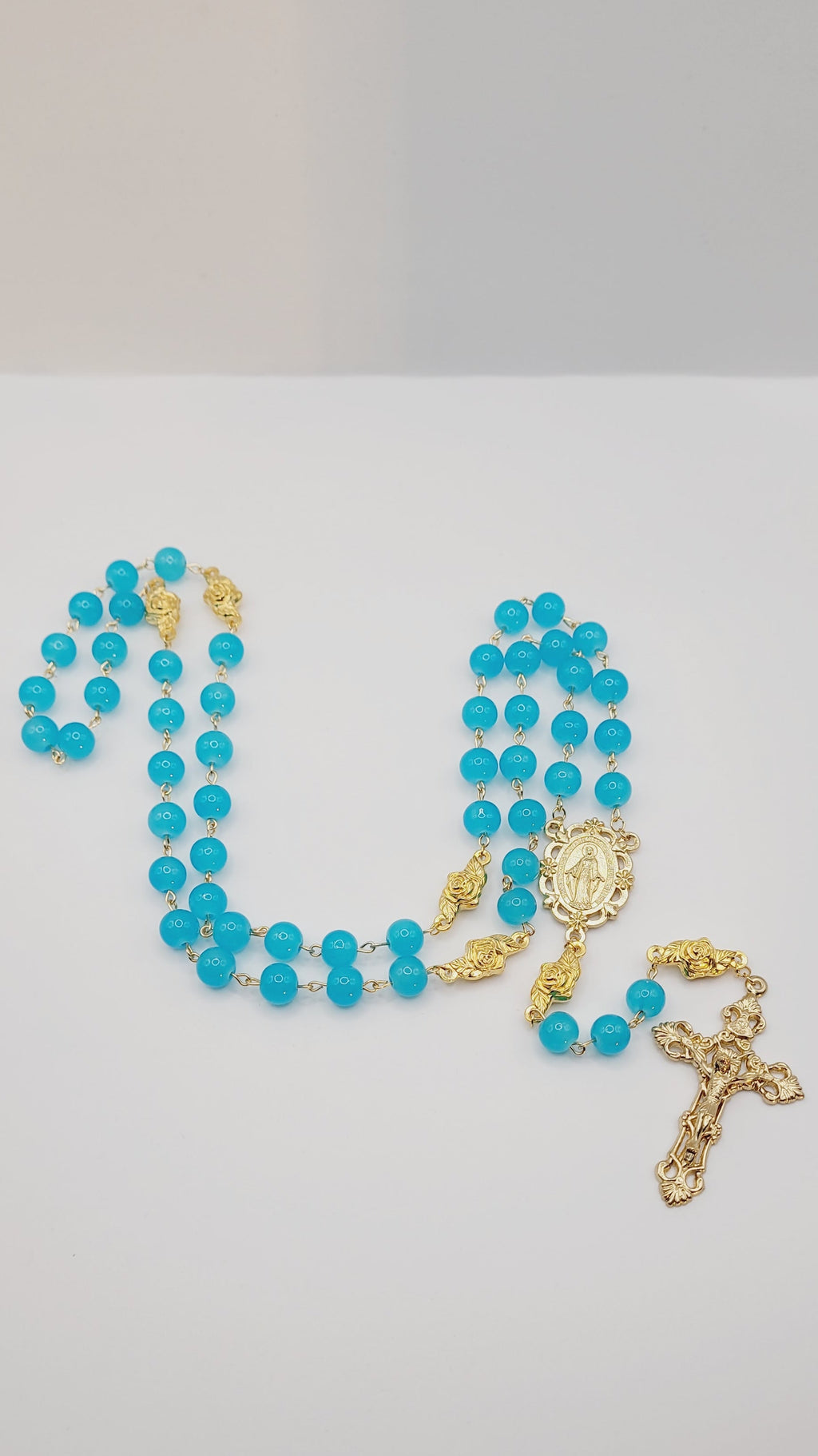 Handmade Gold Miraculous Metal Rosary