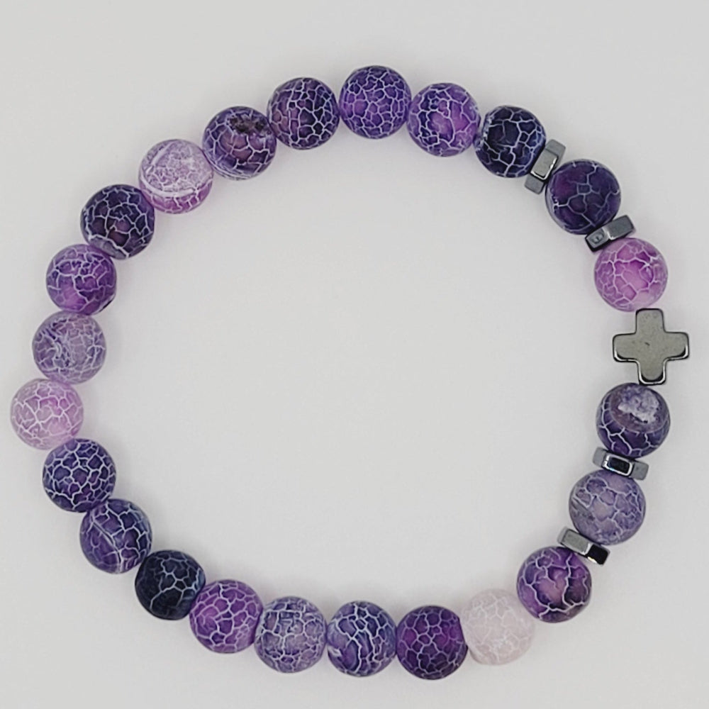 Natural Stone Cross Bracelets