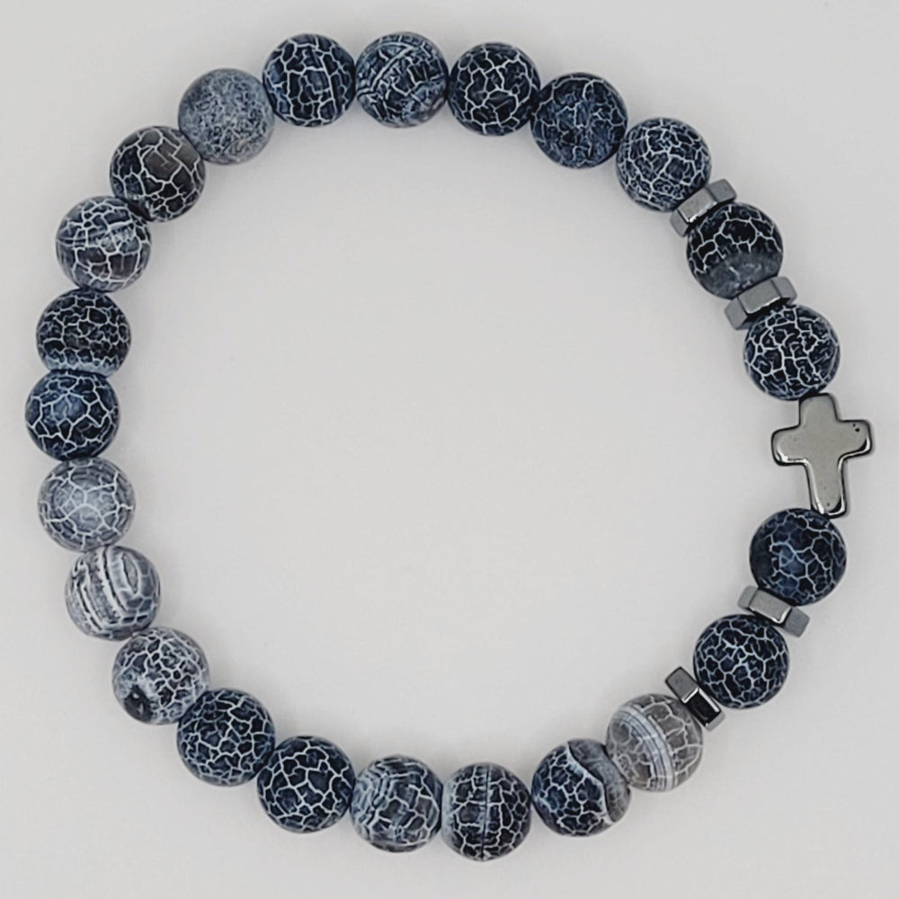 Natural Stone Cross Bracelets