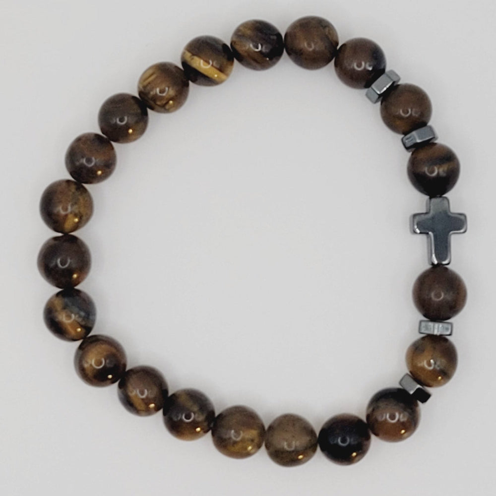 Natural Stone Cross Bracelets